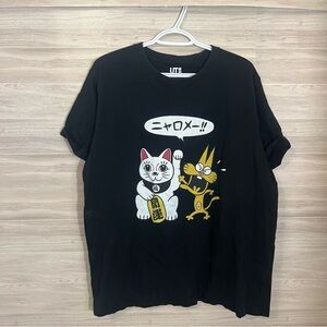 UNIQLO UT Nippon Omiyage 50th Anniversary Graphic Tee – Maneki Neko Cat – XL